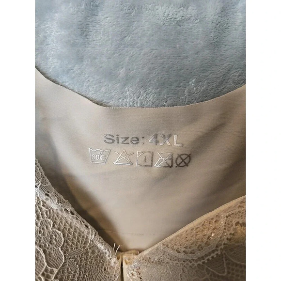 2-Lace Bras Padded Ladies Size 4XL Front CloseUnbranded Wide No Adjustable Strap - Picture 3 of 7